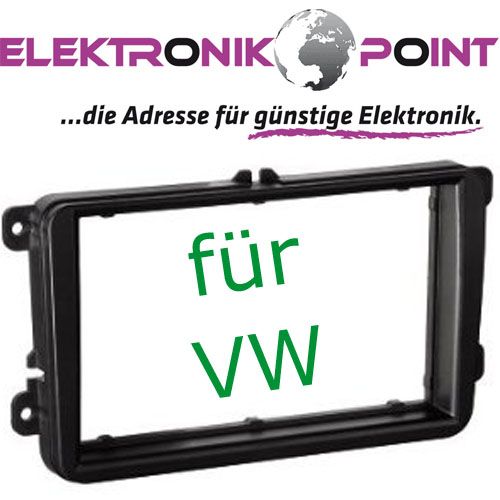 KFZ Autoradio 2 DIN Radioblende Einbaurahmen für VW Touran ab 2003