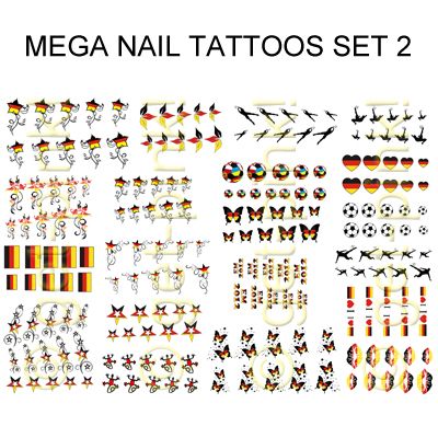 MEGA SET 2   207 Nail Tattoos Deutschland   germany   EM 2012   sparen