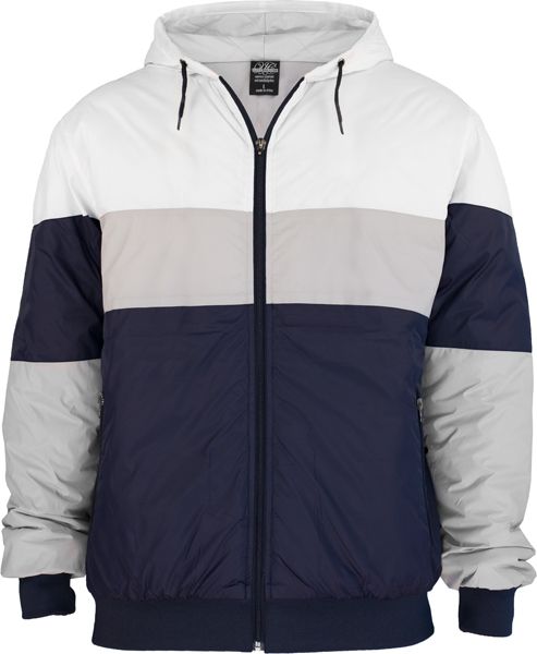 URBAN CLASSICS TRICOLOR NYLON JACKE S 3XL WINDBREAKER GEFÜTTERT