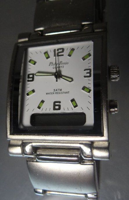 Quarz Armbanduhr Philipp Persio Metallband (198/6075)