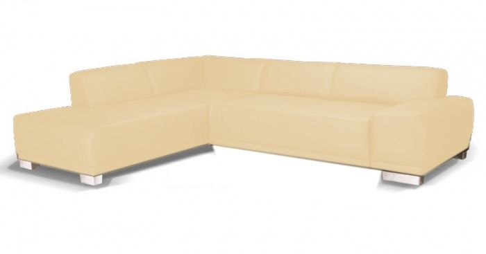 POLSTERECKE ECKSOFA ECKCOUCH Sofa Couch MAILO Kunstleder Creme Beige