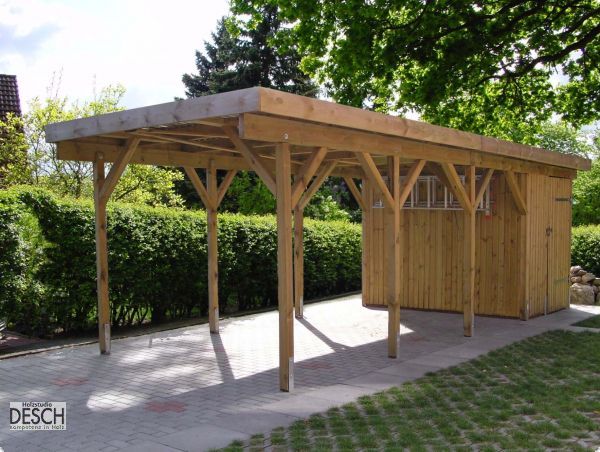 Carport Aachen 1 Kiefer/Fichte KDI Garage Unterstand Überdachung