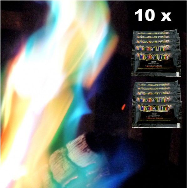 10 x Mystical Fire mystisch bunte Flammen Feuer Regenbogen farbig