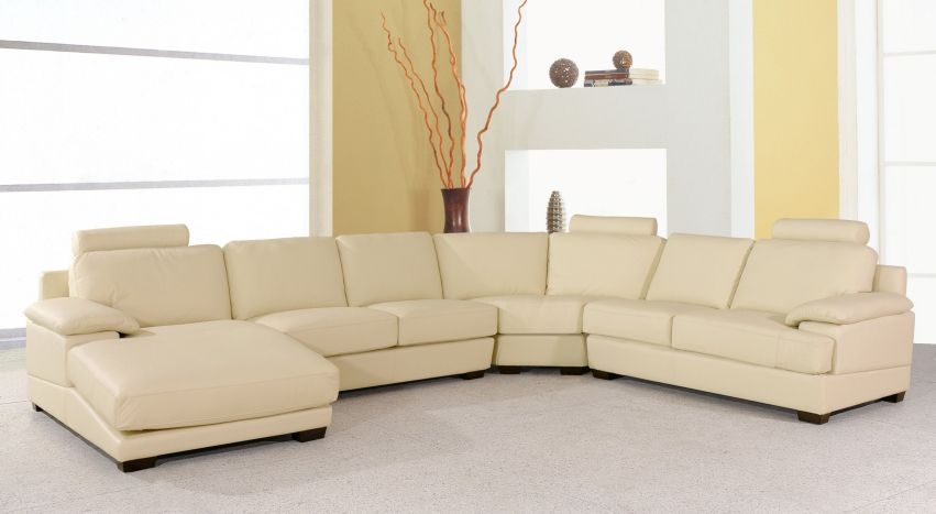 LEDER ECKSOFA MILANETTI SOFA RUNDECKE WOHNLANDSCHAFT ATLANTA NEU