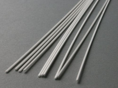 16 Microstreifen gefräst Polystyrol 2,0x2,0 mm, weiß