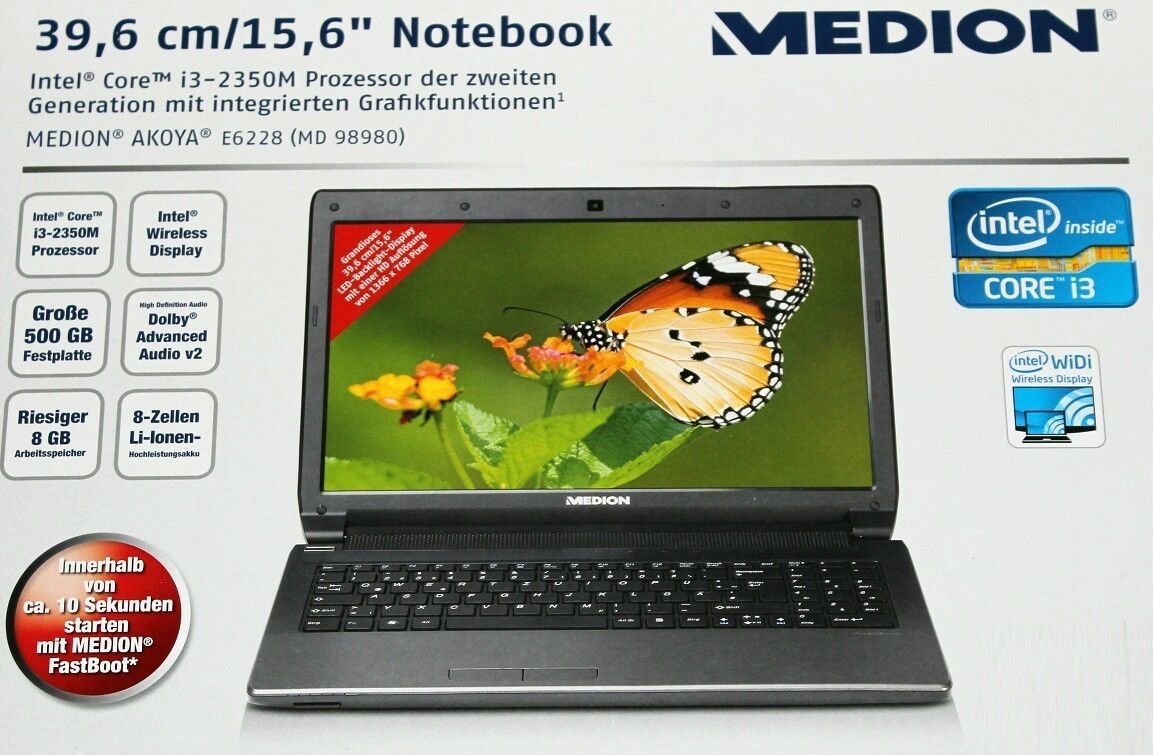 98980 Notebook 15,6 39,6cm Nonglare LED HD Display Core i3 235