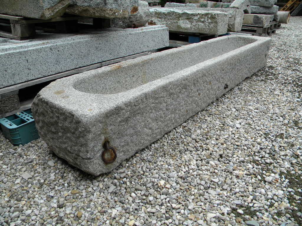 1850 ant. 236cm GRANIT STEINTROG PFLANZTROG GRANITTROG Blumentrog