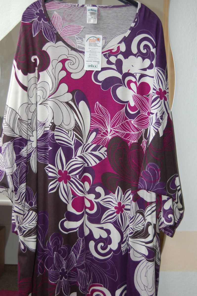 Pill 237 legerer Kaftan Hauskleid Nachthemd Gr. 56/58 60/62 64/68