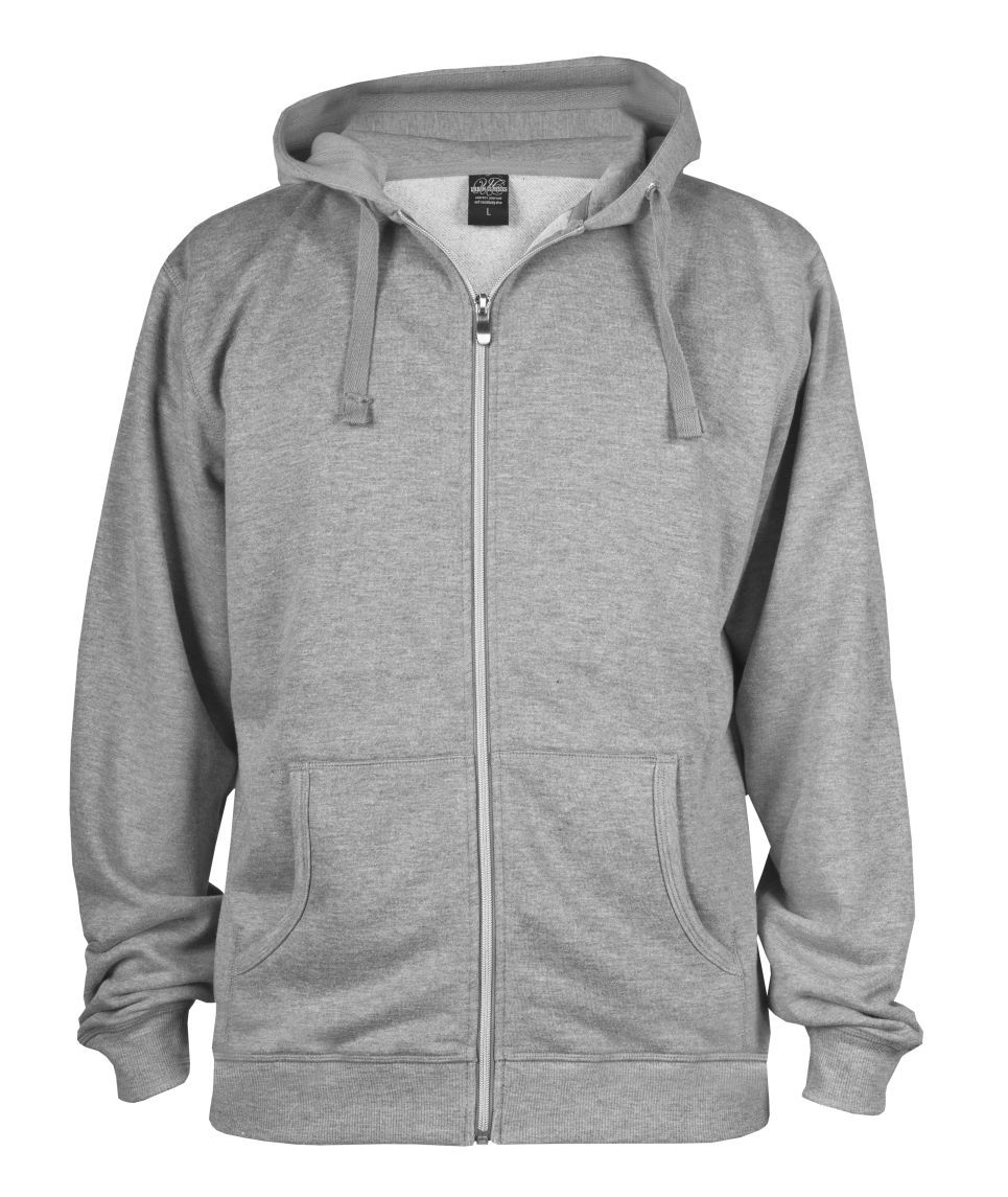 LIGHT FLEECE ZIP HOODY KAPUZENPULLOVER GRAU/GRAU L