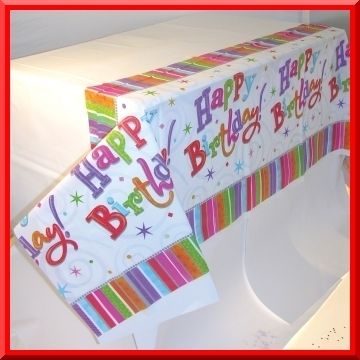 TISCHDECKE HAPPY BIRTHDAY TISCHDEKO 137cm x 259cm RADI