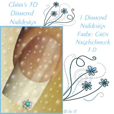 original Chira´s Naildesign geschliffene 3D Swarovski Edelsteine