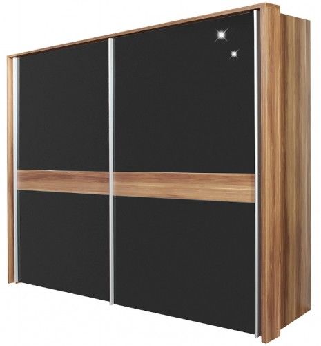 Kleiderschrank 252 cm in Matt Schlafzimmerschrank 2 Schiebetüren