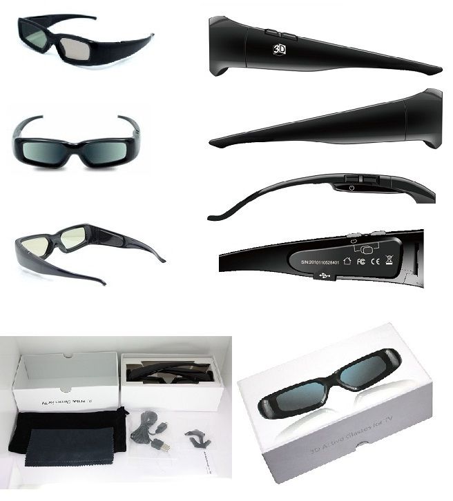 3D Shutter Brille Universal f. Sony,Panasonic,LG, uvm.