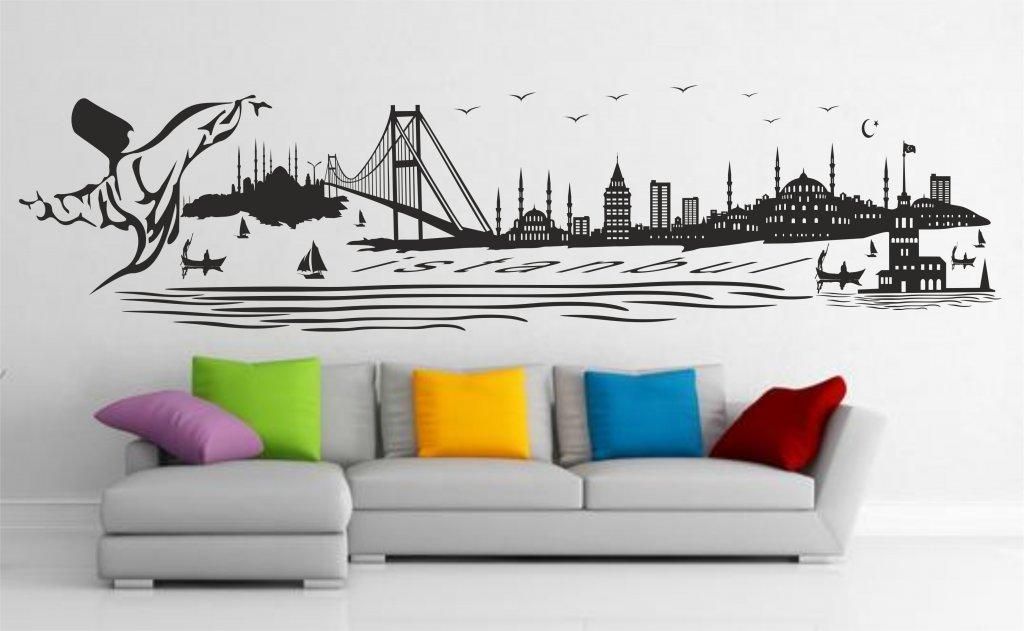 Wandtattoo Skyline Istanbul Turkiye Wandsticker istanbul z 272