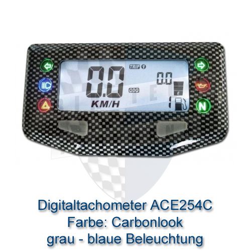 Digital Tacho ACE 254C CARBON Tankanzeige Acewell