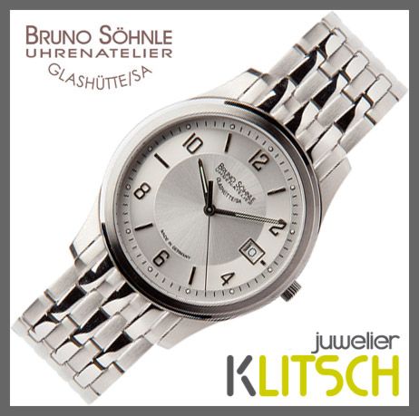 Söhnle Classico Analog Quarz Herren Uhr Silber 17 13118 262