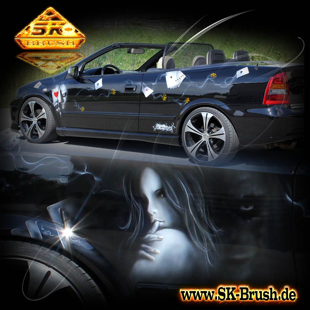 Airbrush Custompaint Auto Komplettlackierung Candy Fahrzeug Kandy