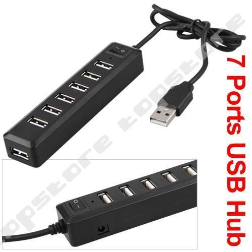 Ports USB 2.0 High Speed Hi Speed Hub 480Mbps for PC Laptop