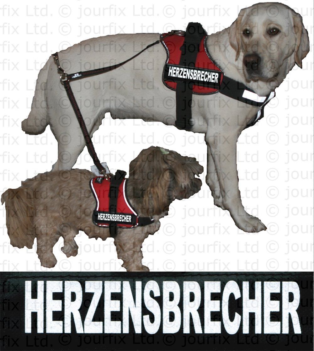 HERZENSBRECHER 1 x Logo klein weiß für Julius K9® Power IDC TPP