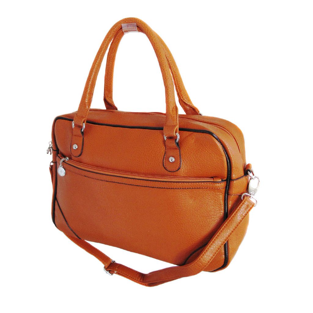 Retro Laptop Tasche Notebook Aktentasche orange Schultertasche