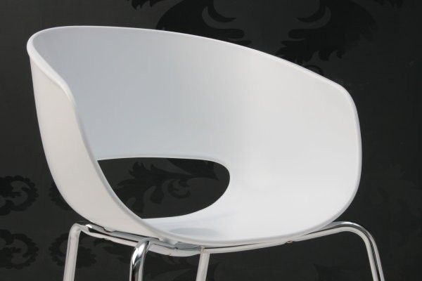 NEU Design Stuhl Orbit Armchair weiss Made in Italy Eggshell Stuehle