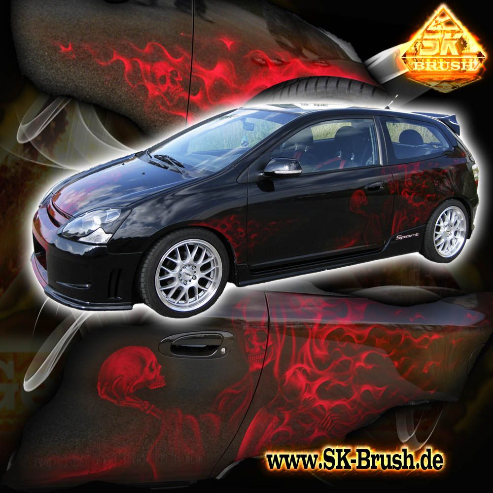 Airbrush Custompaint Auto Komplettlackierung Candy Fahrzeug Kandy