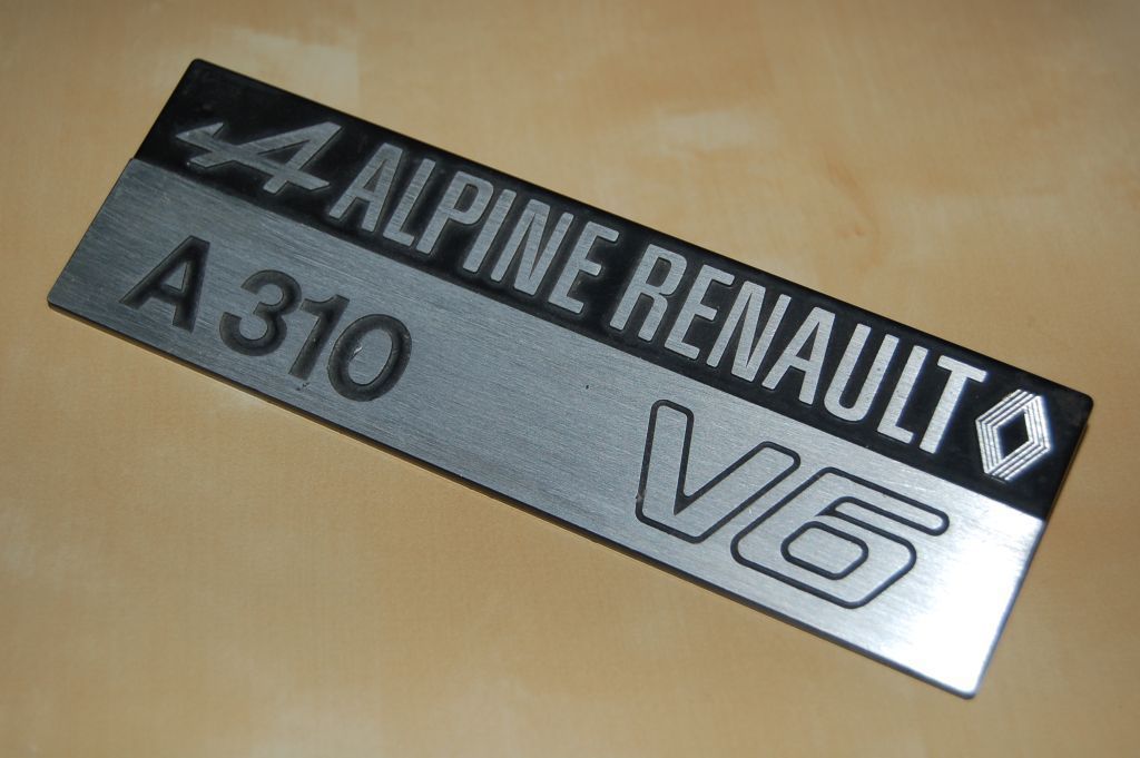 RENAULT ALPINE A 310 V6 EMBLEM TYPSCHILD 6000054211 SUPERSELTEN