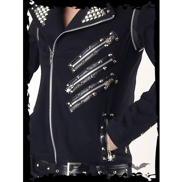 Queen of Darkness Jacke mit Nieten und Totenkopf Gothic Punk Visual 2