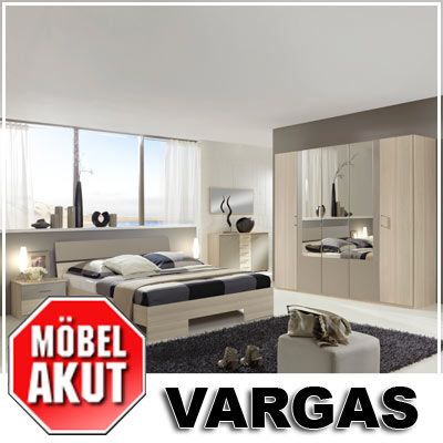 TLG SCHLAFZIMMER SET VARGAS STRUKTURESCHE SANDGRAU