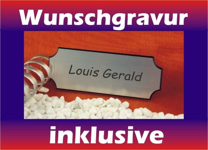 kleines TÜRSCHILD Haustürschild silber  inkl. GRAVUR