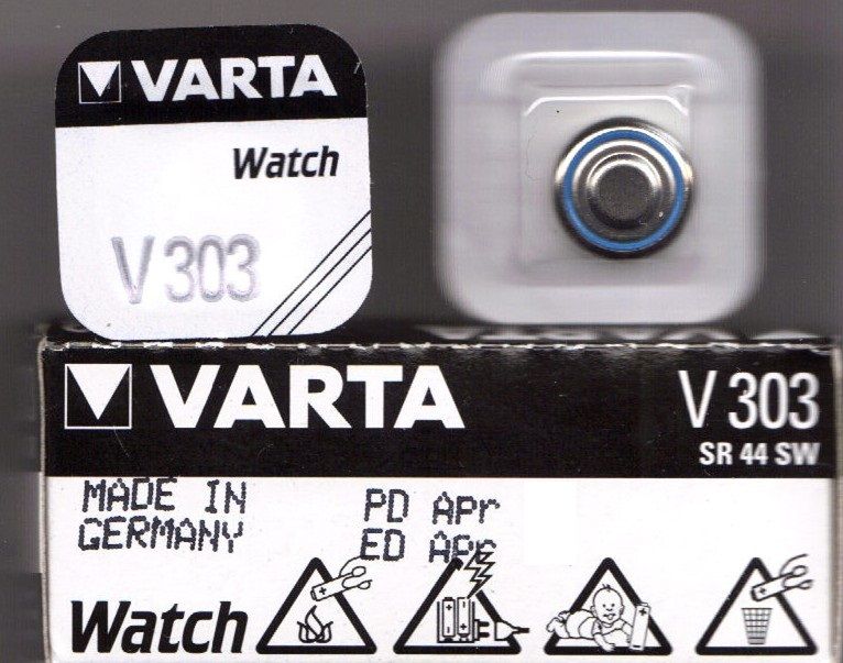 2x V303 Varta Knopfzelle Silberoxid LR44   303   SR44SW