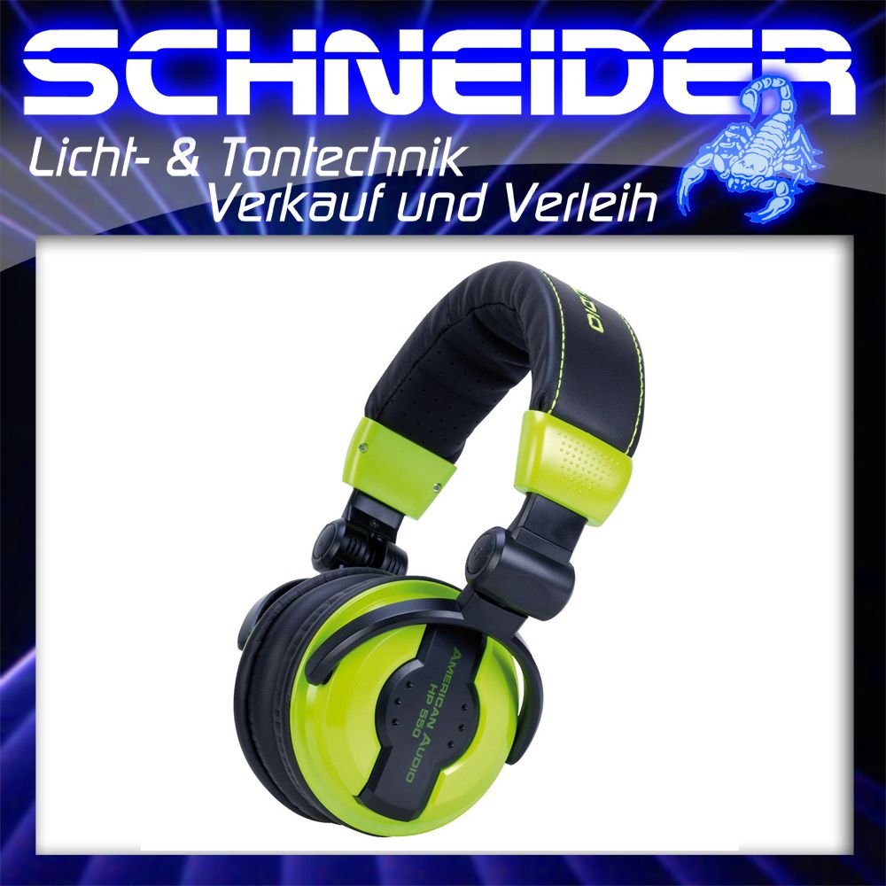 American Audio HP 550 Lime DJ Kopfhörer / Kopfhörer gelb grün