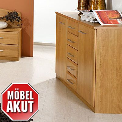 KOMMODE ASTRA, SIDEBOARD ERLE MASSIV, NEU & OVP