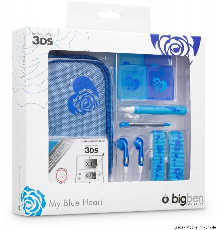 Pack   My Heart Blue 16 teilig, Zubehör,Case,Tasche,Stylus,Etui