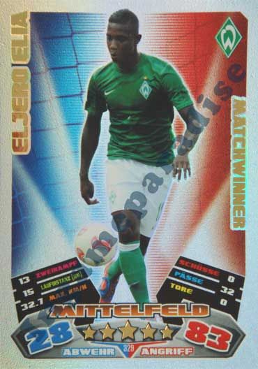 329 Eljero Elia   SV Werder Bremen   Match Attax Buli 2012/13