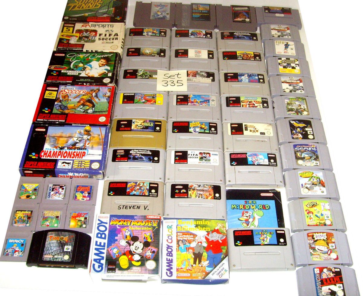 335 Sammlung 49 Spiele Super Nintendo SNES Nintendo 64 N64 Game Boy