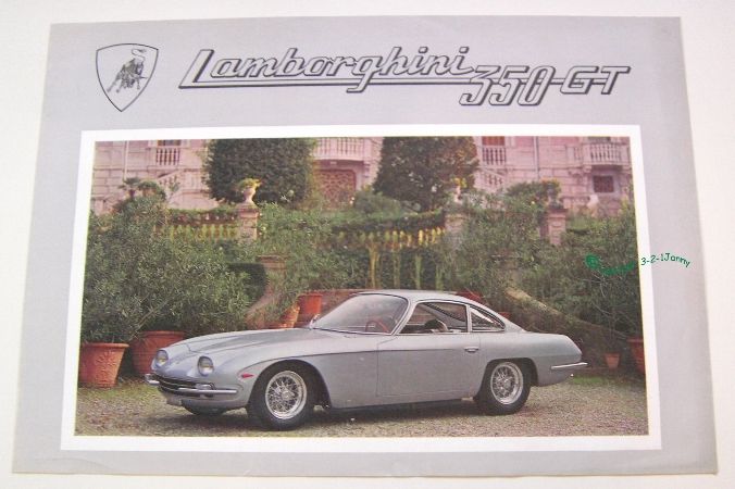 Lamborghini 350 GT coupe catalog catalogue brochure