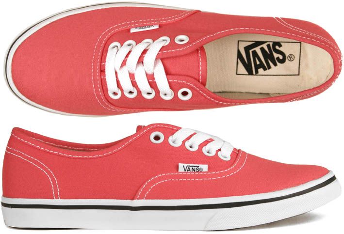 Vans Schuhe Authentic Lo Pro hot coral/true white rot, neon 36,37,38