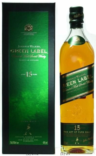 Johnnie Walker Green Label 15 Years   Jahre 0,7 Ltr 43%