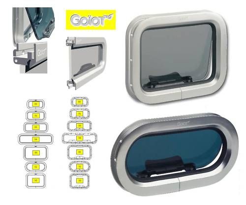 Bullauge Fenster Bootsfenster Klappbar Goiot 369x193mm