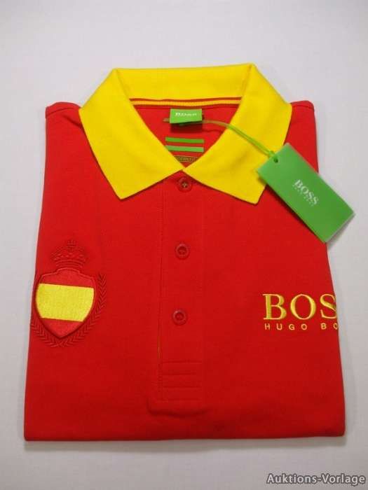 NEU   HUGO BOSS Poloshirt L   PADDY FLAG POLO rot SPAIN