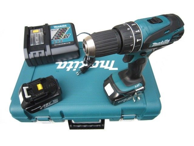 Makita BHP456RFE Li ion Schlagbohr  Akkuschrauber mit 2 x 3,0 Ah Li