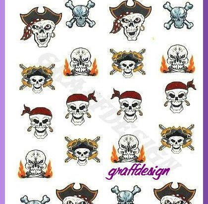 Sticker   Tattoo   Halloween Karneval Fasching Pirat   702 373