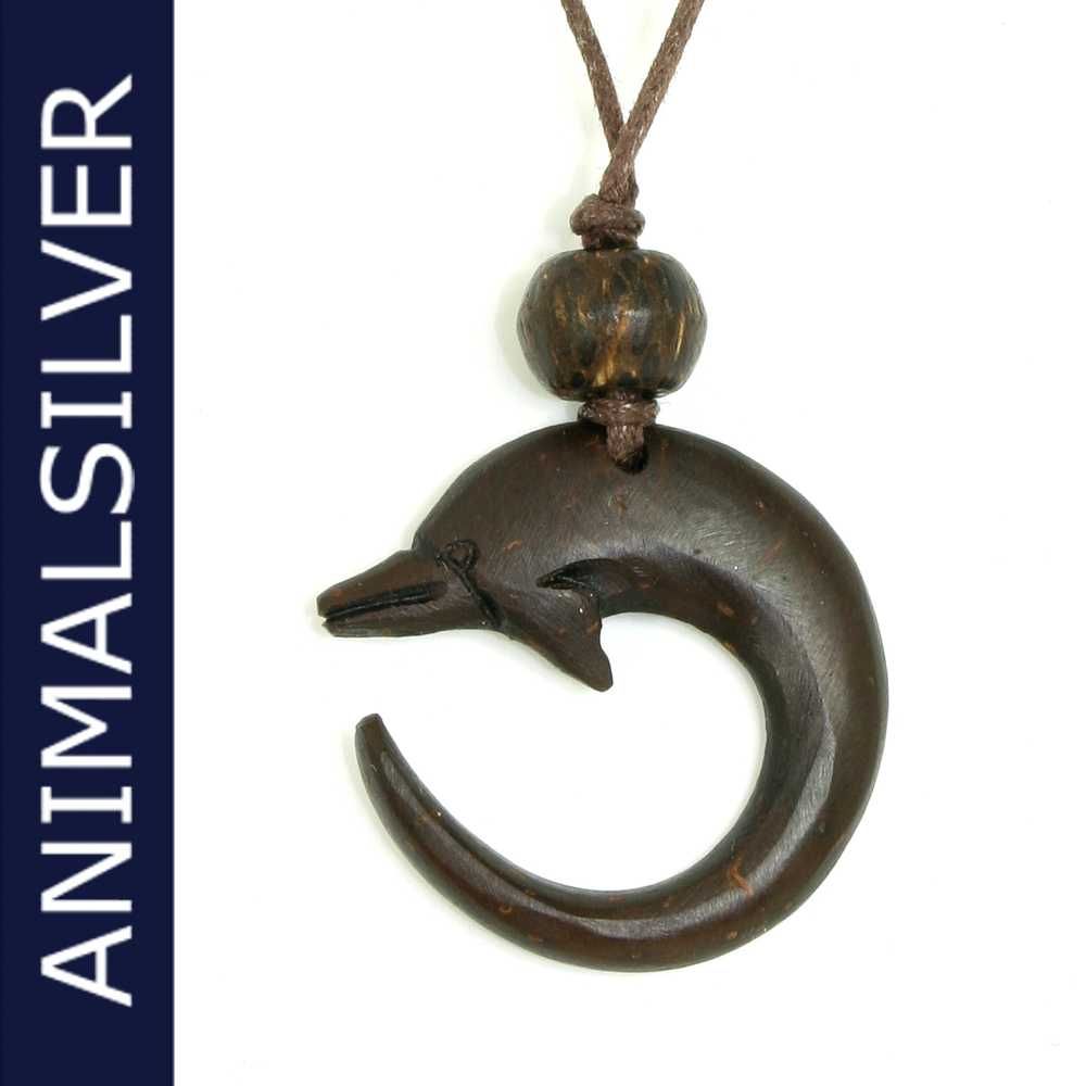 ANIMALSILVER * DELFIN   Kette aus Kokosnuss * K SO 0024