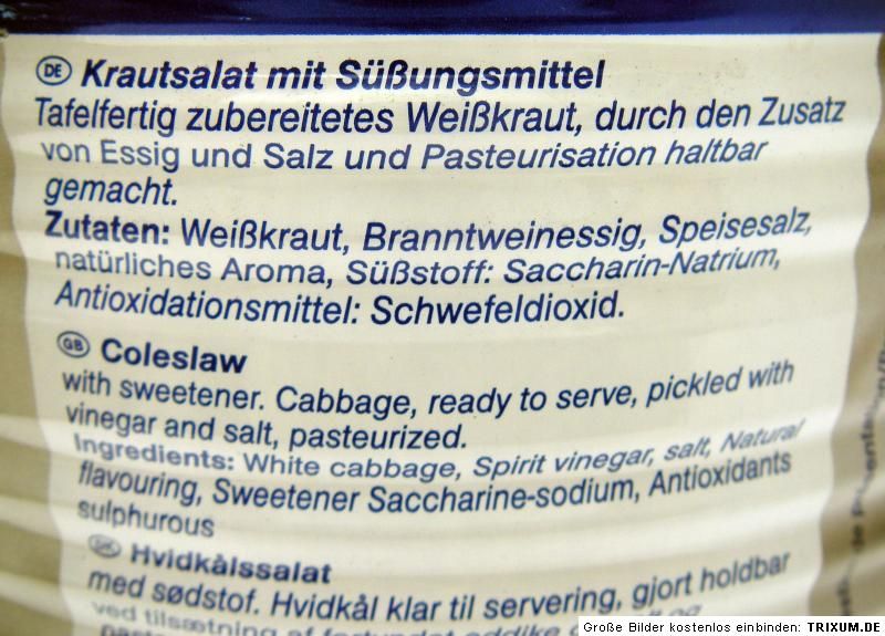 Gastronomie Dose Krautsalat 3,9 kg Horeca NEU Salat