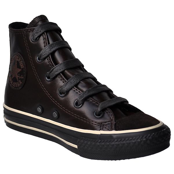 CONVERSE KINDER CHUCKS ALL STAR LEDER SCHUHE CHOCO BRAUN EU 29 HI