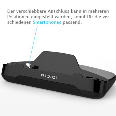 KiDiGi Universal Ladestation USB Dockingstation für HTC One S , X , V