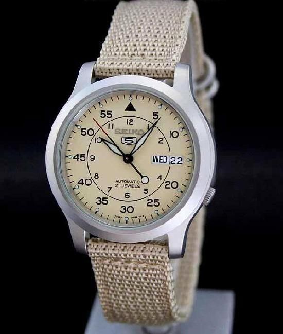 NEU AUTOMATIK SEIKO 5 Military DESERT ORIGINAL UHR NEW