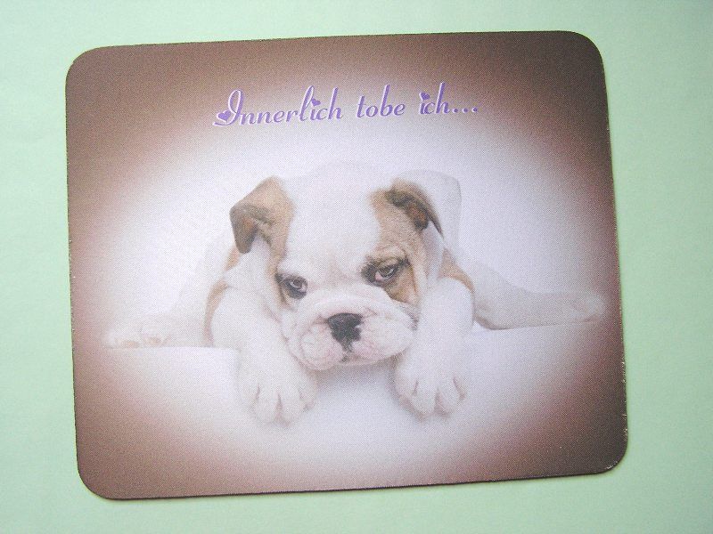 Mousepad Mops Innerlich tobe ich Textil