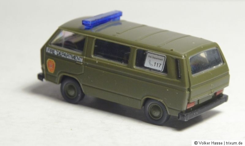 Spur H0 ROCO 597 Feuerwehr Fahrzeuge VW Bus, VW Pritsche mit